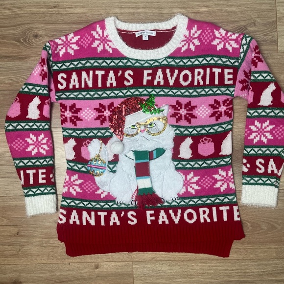 Santa's Favorite Christmas Sweater size M Christmas Party Festive - Picture 3 of 3